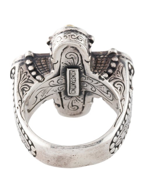 Konstantino Ruby Cross Cocktail Ring