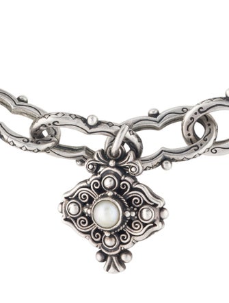 Konstantino Pearl Charm & Kleos Figure Eight Link Bracelet