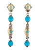 Konstantino Two-Tone Turquoise Drop Earrings