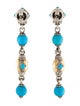 Konstantino Two-Tone Turquoise Drop Earrings