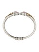Konstantino Synthetic Ruby Two-Tone Anthos Hinge Cuff Bracelet