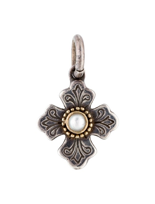 Konstantino Pearl Mini Cross Pendant