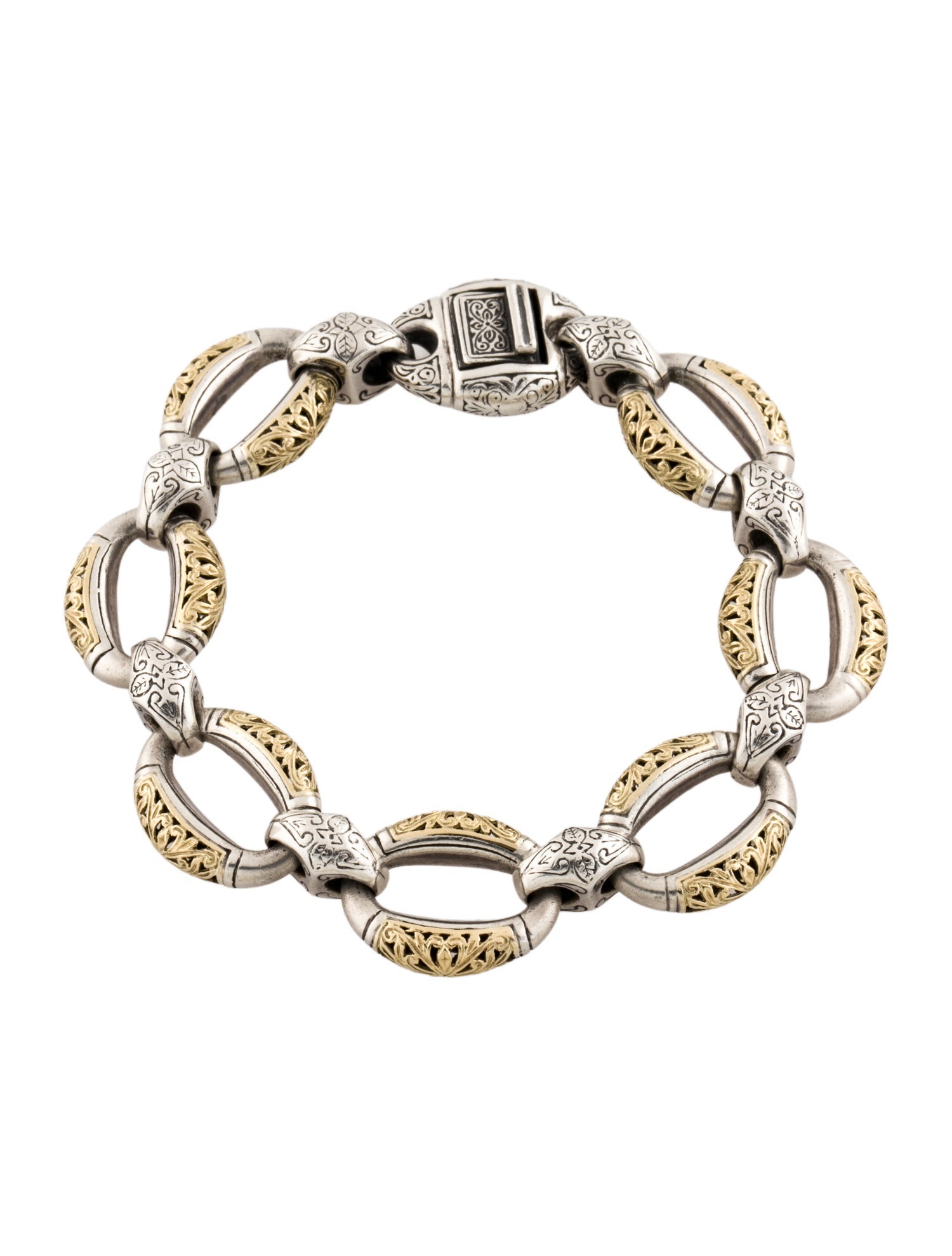 Konstantino Two-Tone Textured Link Bracelet