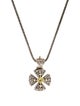 Konstantino Peridot Cross Pendant Necklace