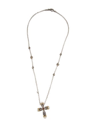 Konstantino Pearl & Tourmaline Two-Tone Pendant Necklace