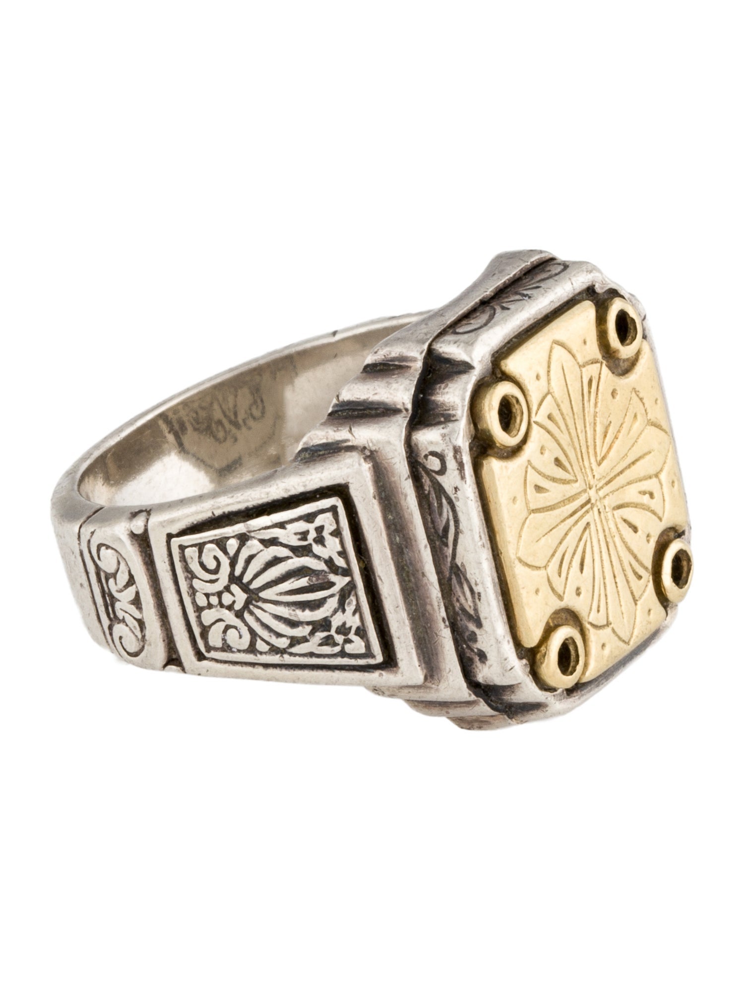 Konstantino Two Tone Signet Ring