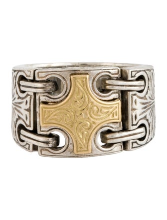 Konstantino Two-Tone Maltese Cross Chain Ring
