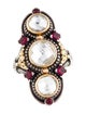 Konstantino Quartz & Synthetic Ruby Cocktail Ring
