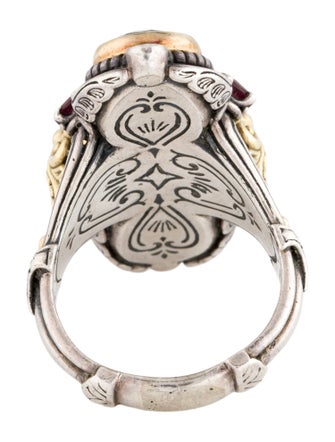 Konstantino Quartz & Synthetic Ruby Cocktail Ring