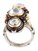 Konstantino Quartz & Synthetic Ruby Cocktail Ring