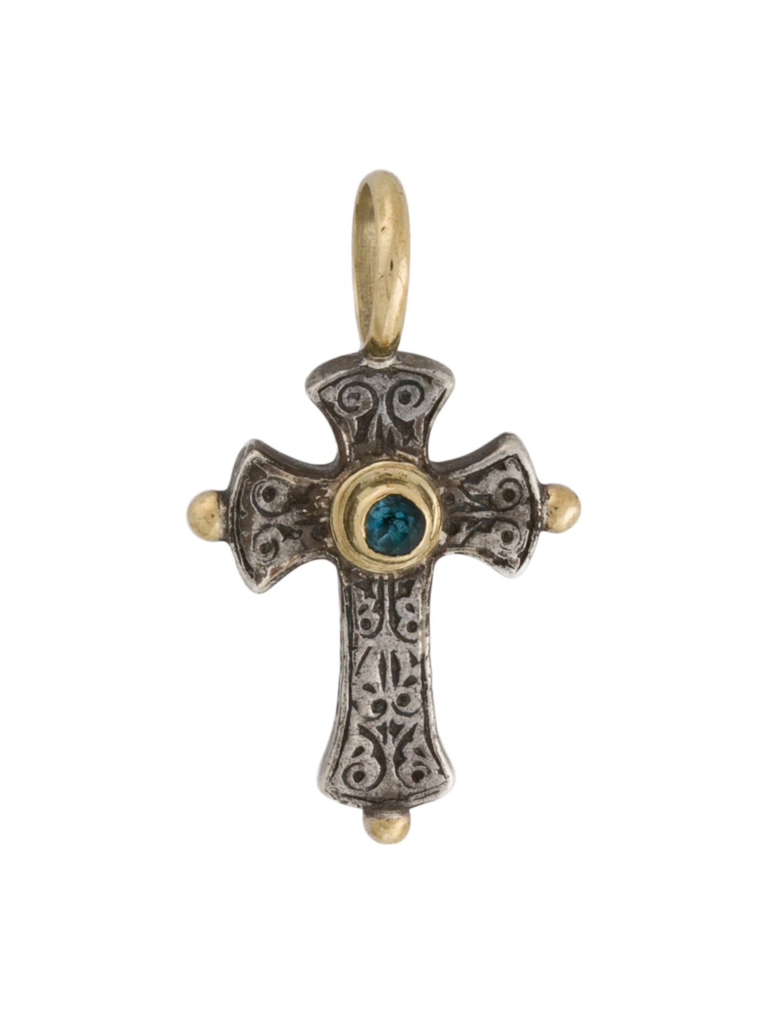 Konstantino Topaz Cross Pendant