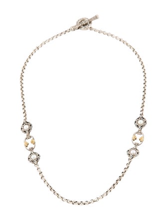 Konstantino Two-Tone Pearl Station Necklace