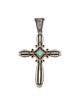 Konstantino Two-Tone Composite Turquoise Cross Pendant