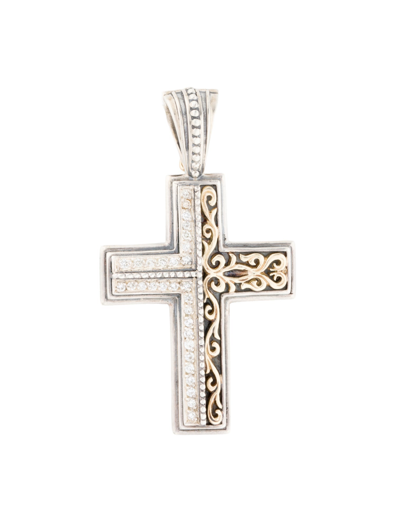 Konstantino Diamond Arsinoe Enhancer Cross Pendant