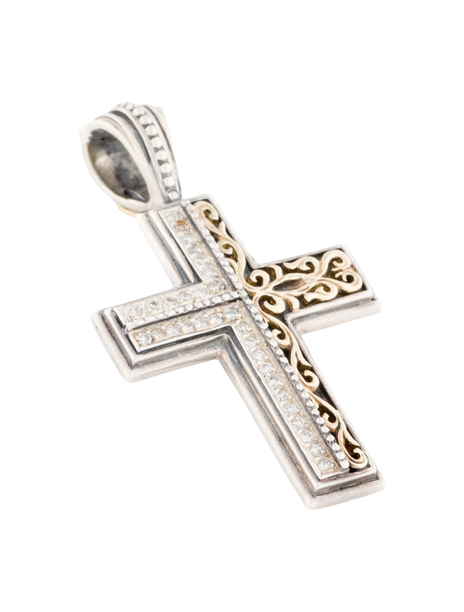 Konstantino Diamond Arsinoe Enhancer Cross Pendant