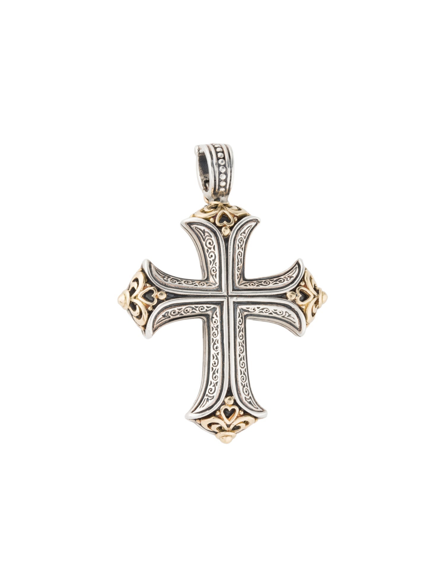 Konstantino Two-Tone Cross Pendant