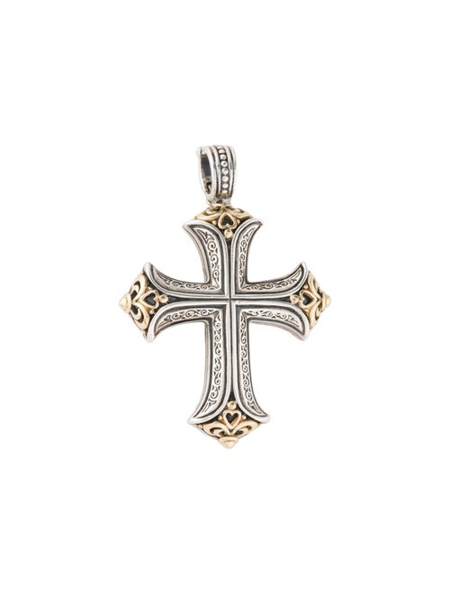 Konstantino Two-Tone Cross Pendant