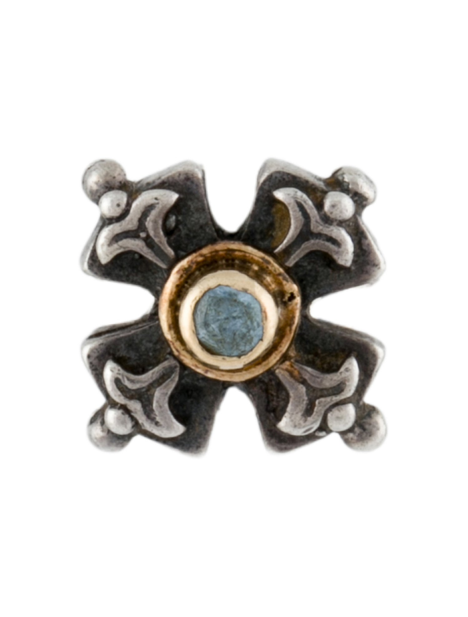 Konstantino Lab-Grown Spinel Cross Single Stud Earring