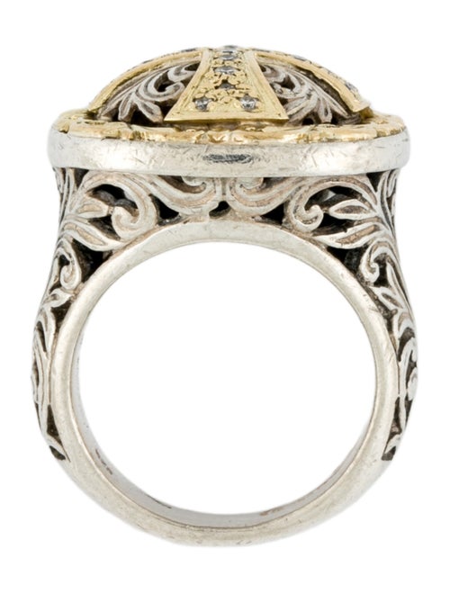 Konstantino Diamond Cross Cocktail Ring