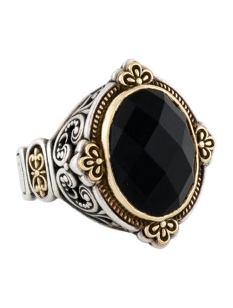 Konstantino Onyx Nykta Cocktail Ring