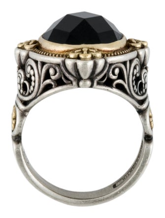 Konstantino Onyx Nykta Cocktail Ring
