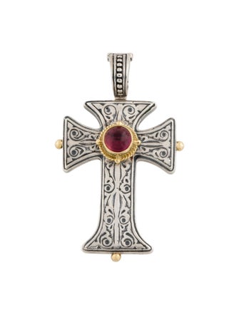 Konstantino Tourmaline Cross Pendant