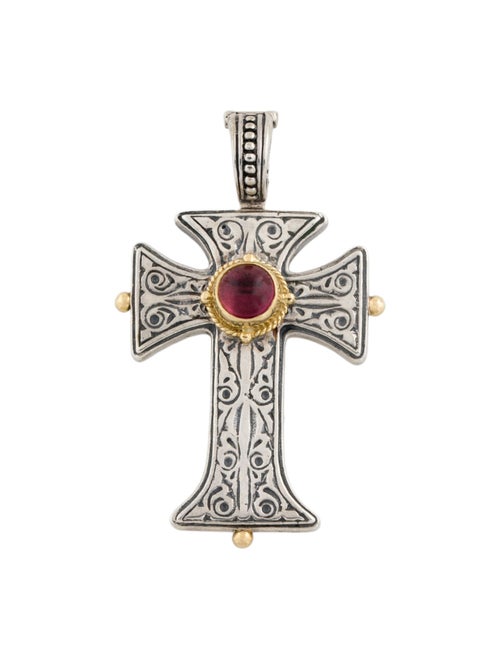 Konstantino Tourmaline Cross Pendant
