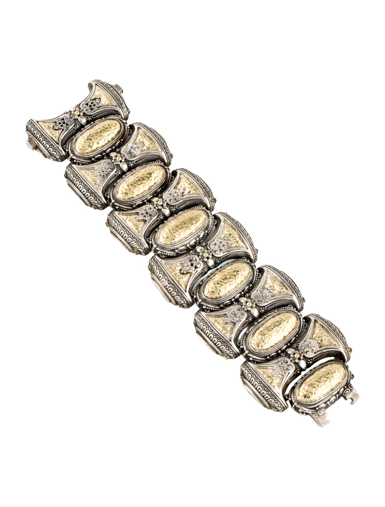 Konstantino Two-Tone Wide Link Bracelet