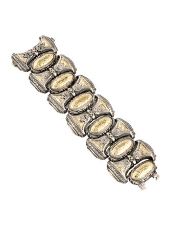 Konstantino Two-Tone Wide Link Bracelet