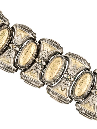Konstantino Two-Tone Wide Link Bracelet