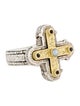 Konstantino Cultured Pearl & Topaz Cross Ring