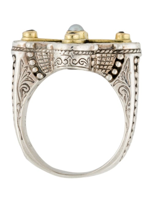 Konstantino Cultured Pearl & Topaz Cross Ring