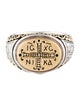 Konstantino Two-Tone Cross Signet Ring