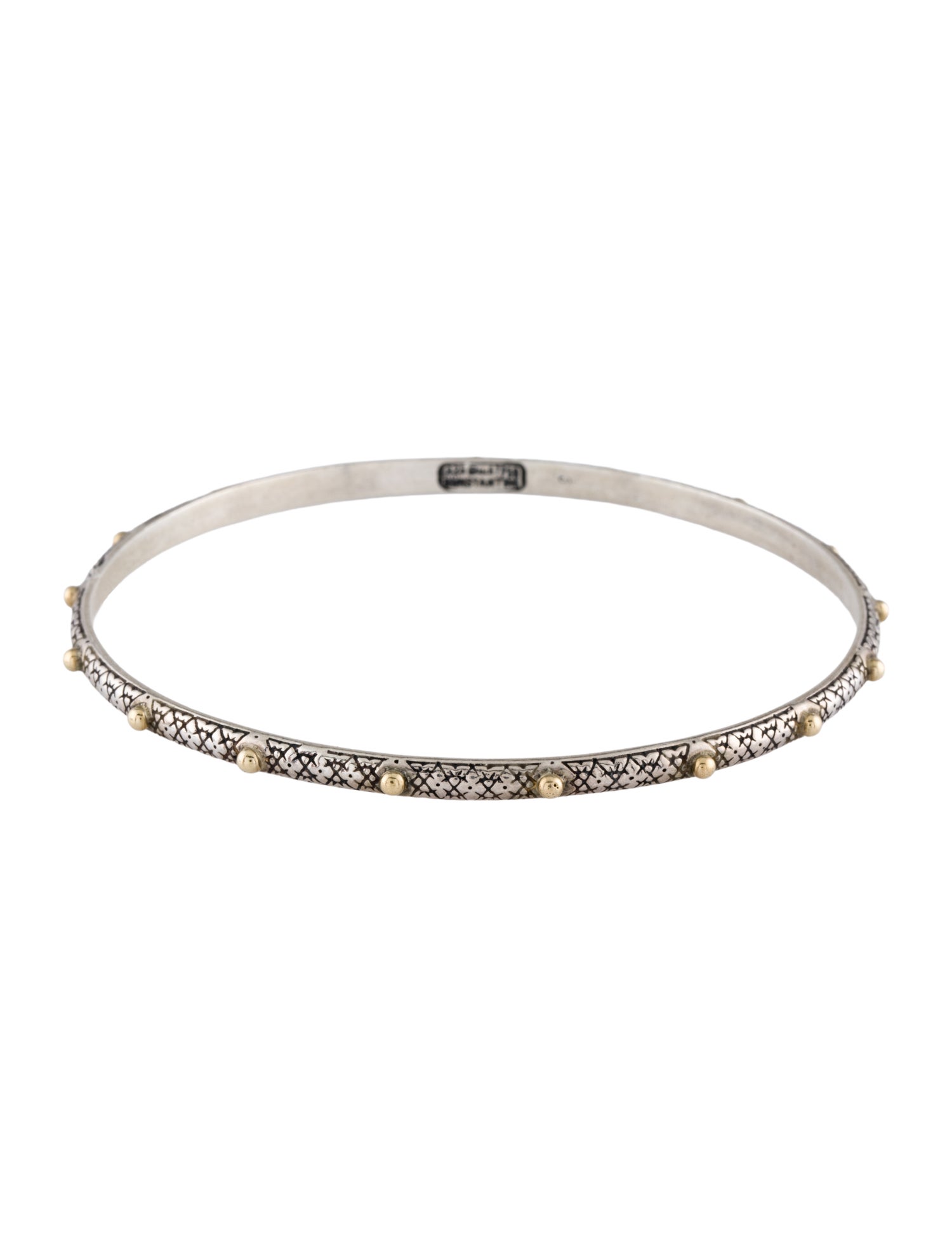 Konstantino Two-Tone Dot Bangle Bracelet