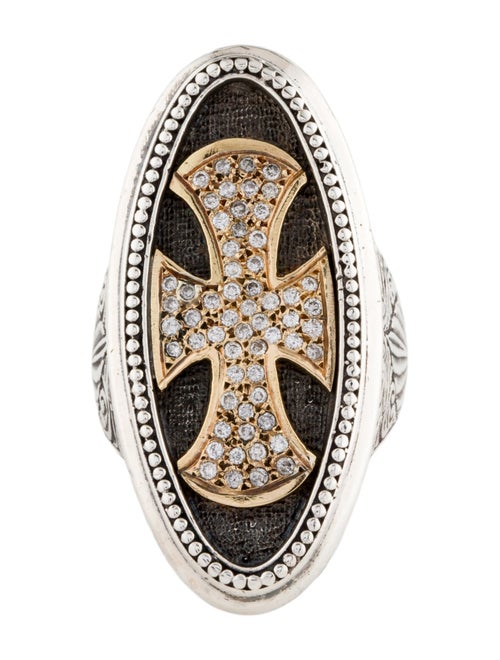 Konstantino Diamond Large Cross Cocktail Ring