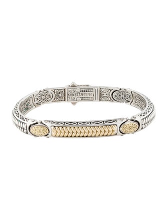 Konstantino Two-Tone Carved Link Bracelet