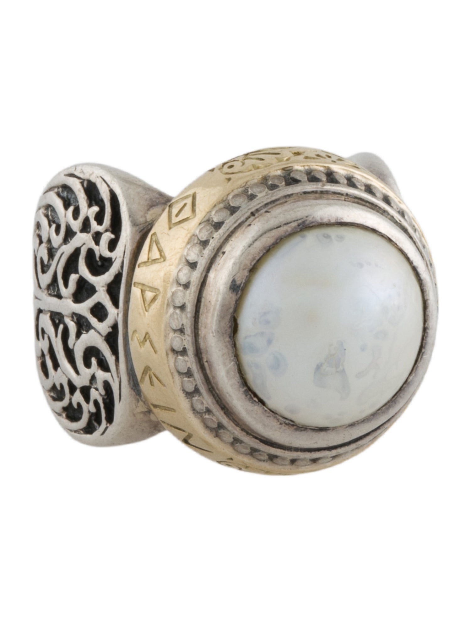 Konstantino Two-Tone Pearl Cocktail Ring