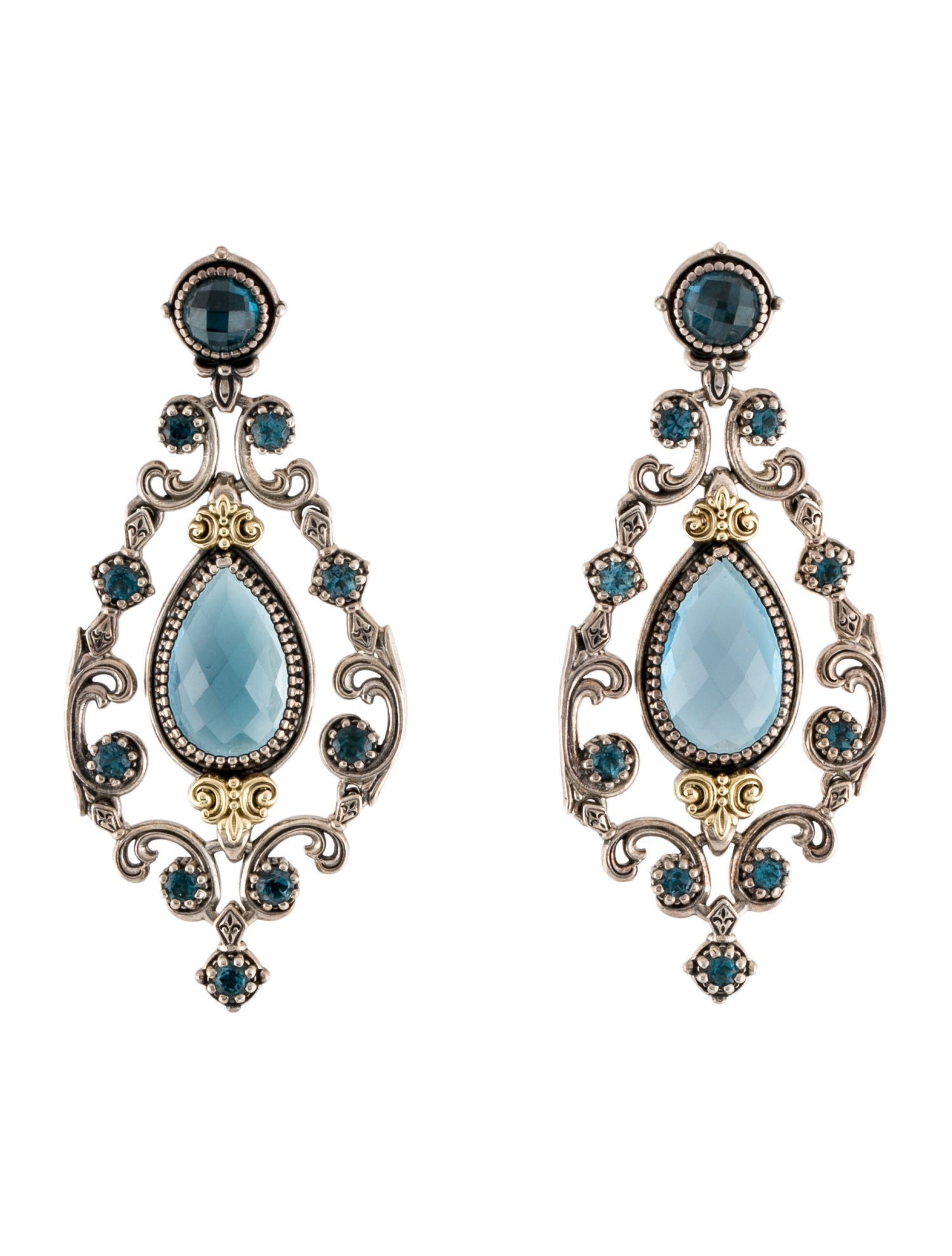 Konstantino Topaz Chandelier Earrings