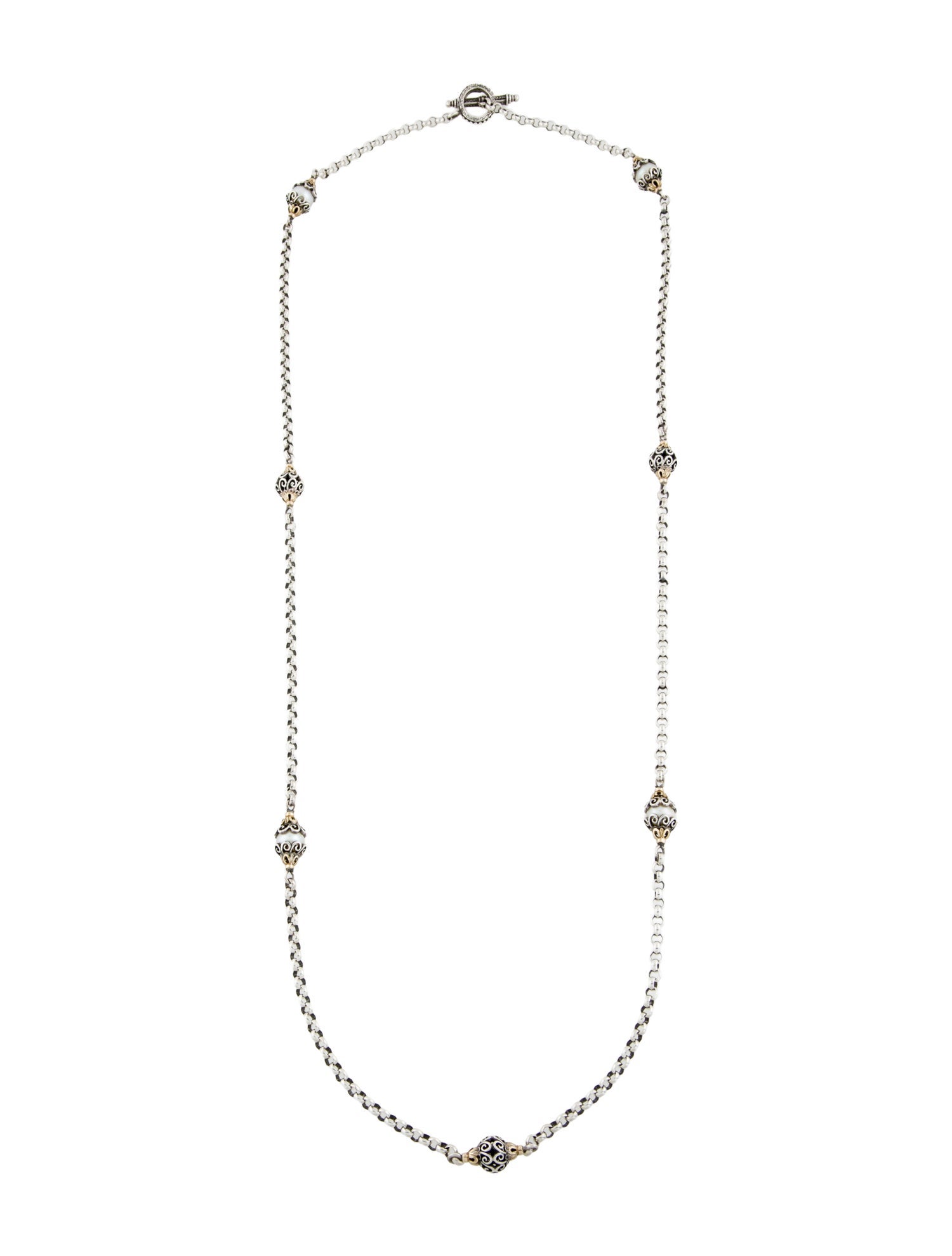 Konstantino Pearl Station Necklace