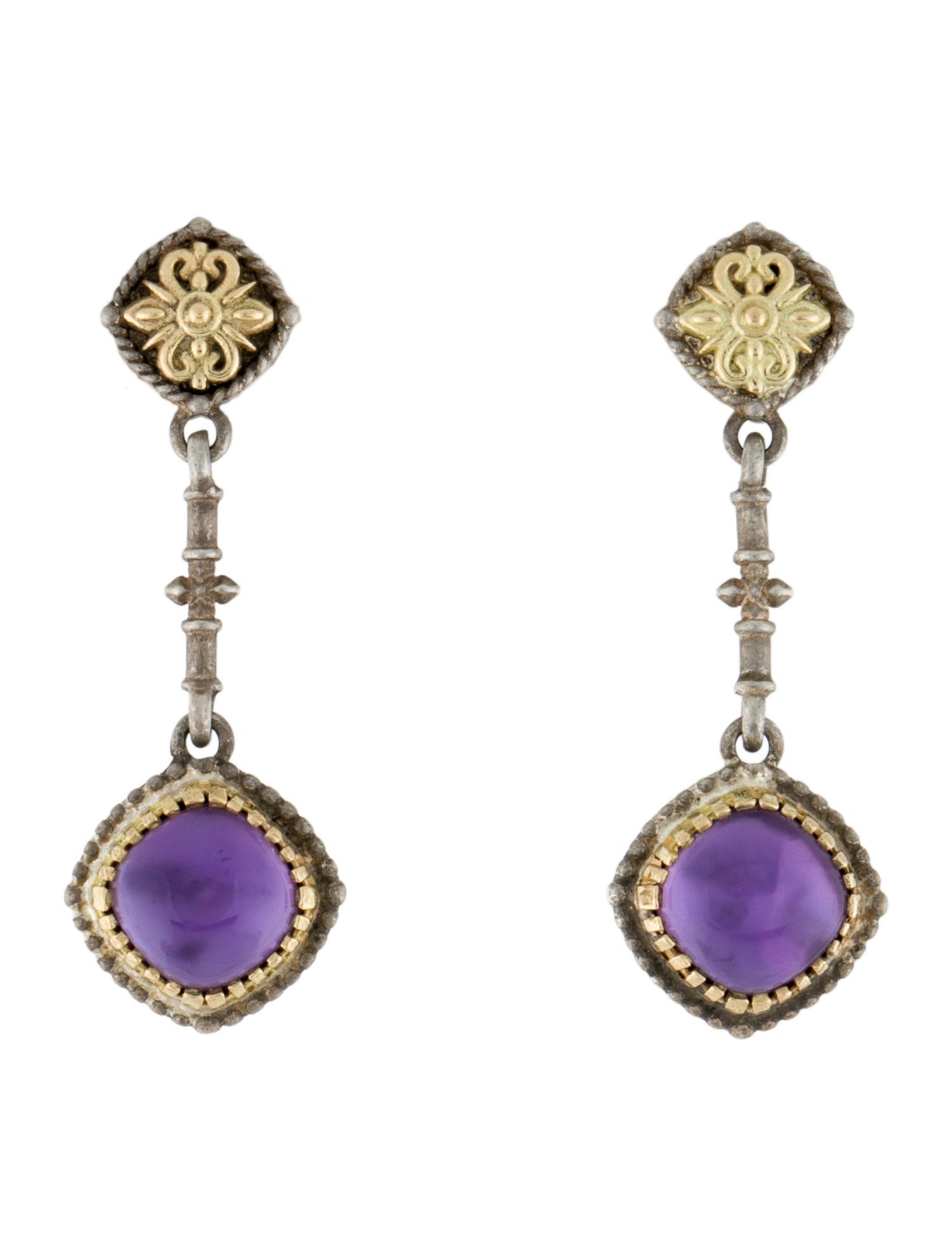 Konstantino Amethyst & Mother-of-Pearl Doublet Drop Earrings