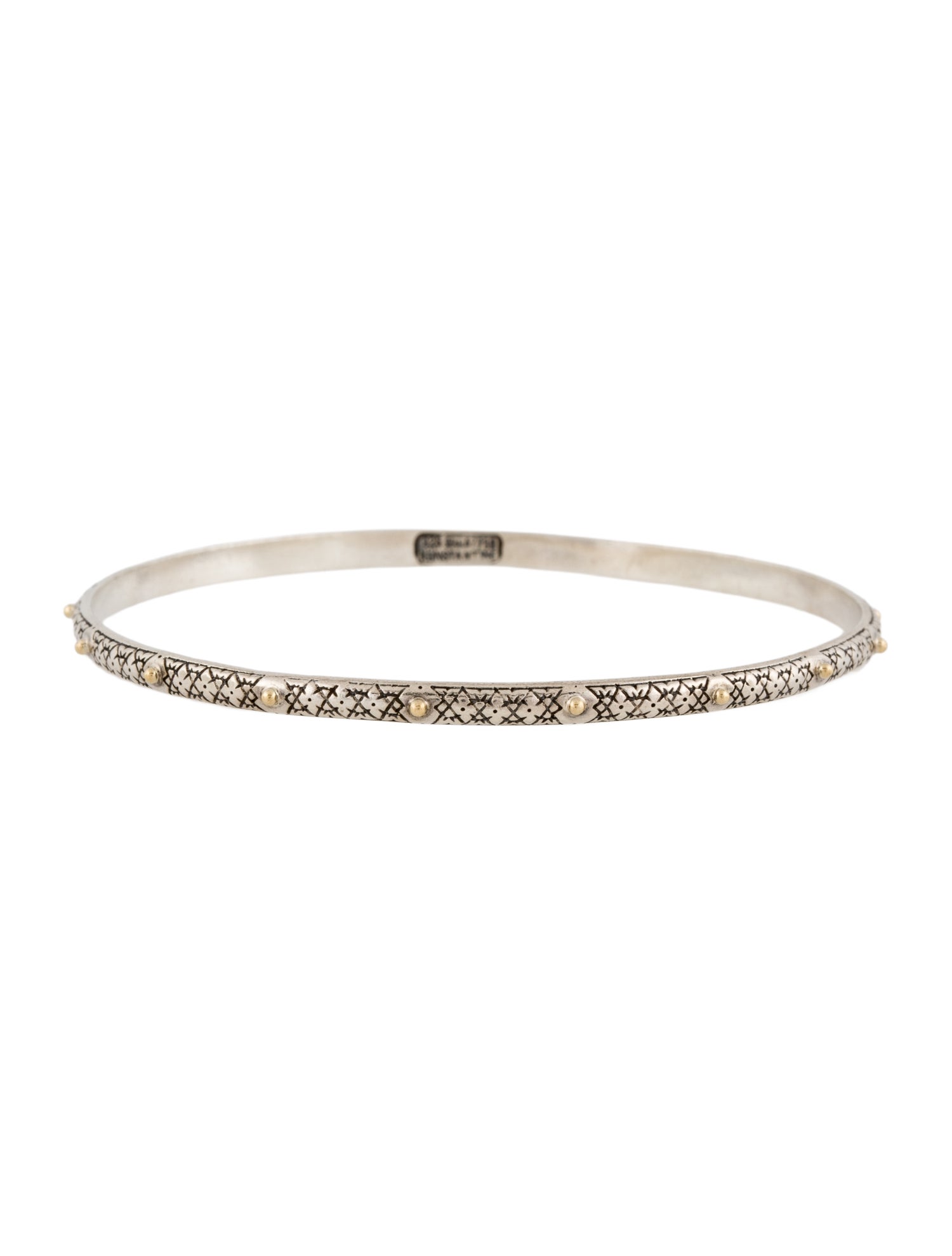 Konstantino Two-Tone Thin Bangle Bracelet