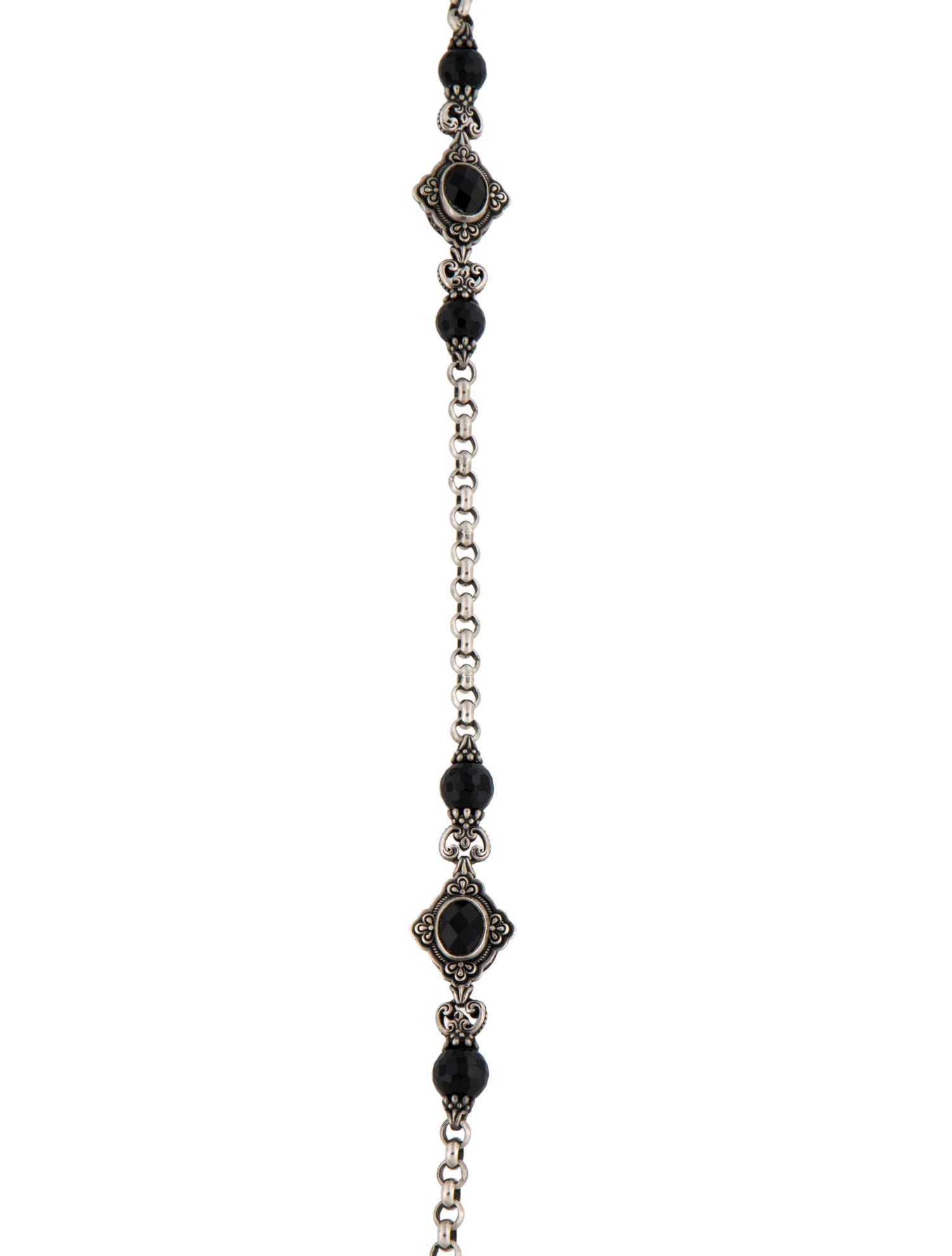 Konstantino Pearl & Onyx Nykta Station Necklace