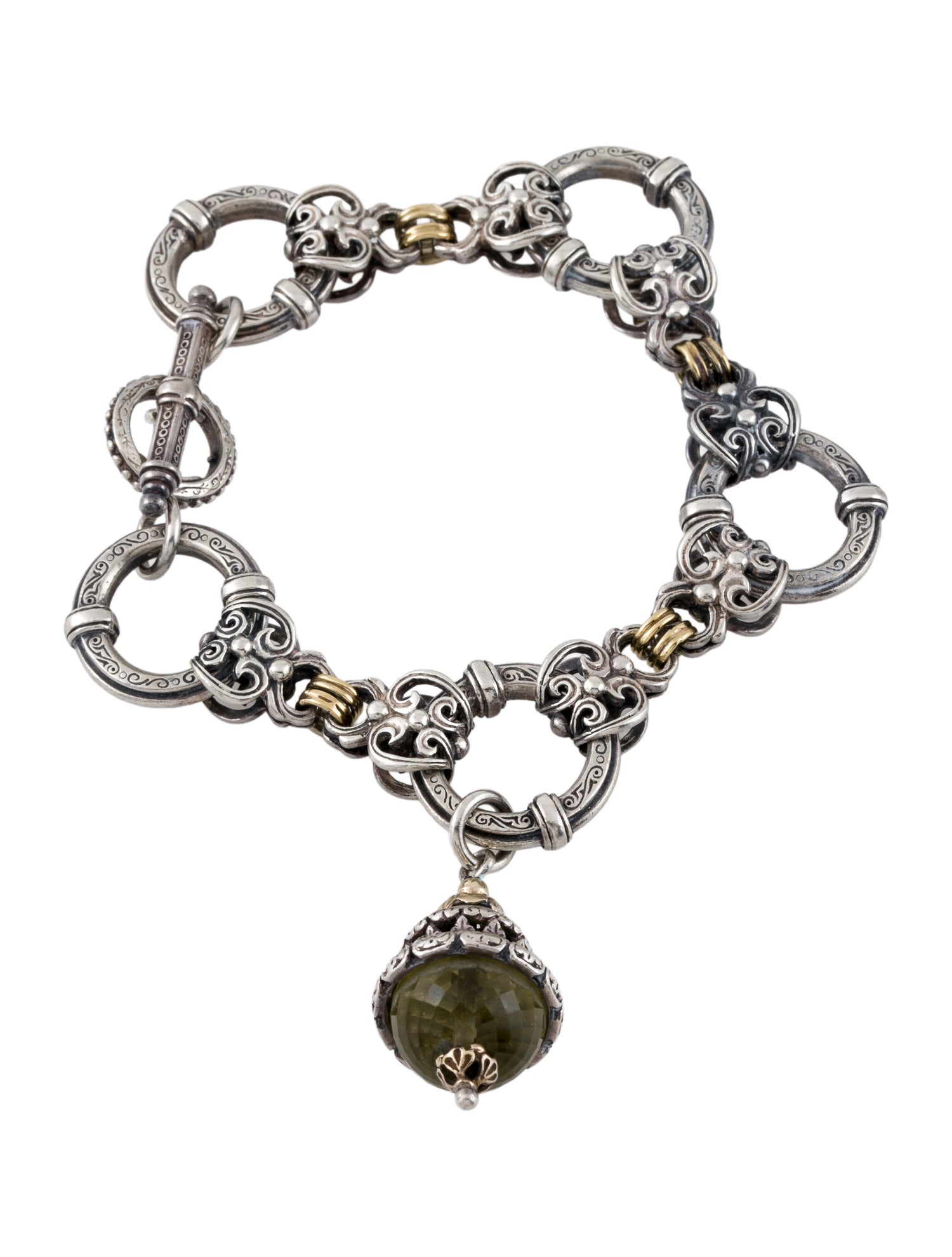 Konstantino Two-Tone Quartz Charm Bracelet