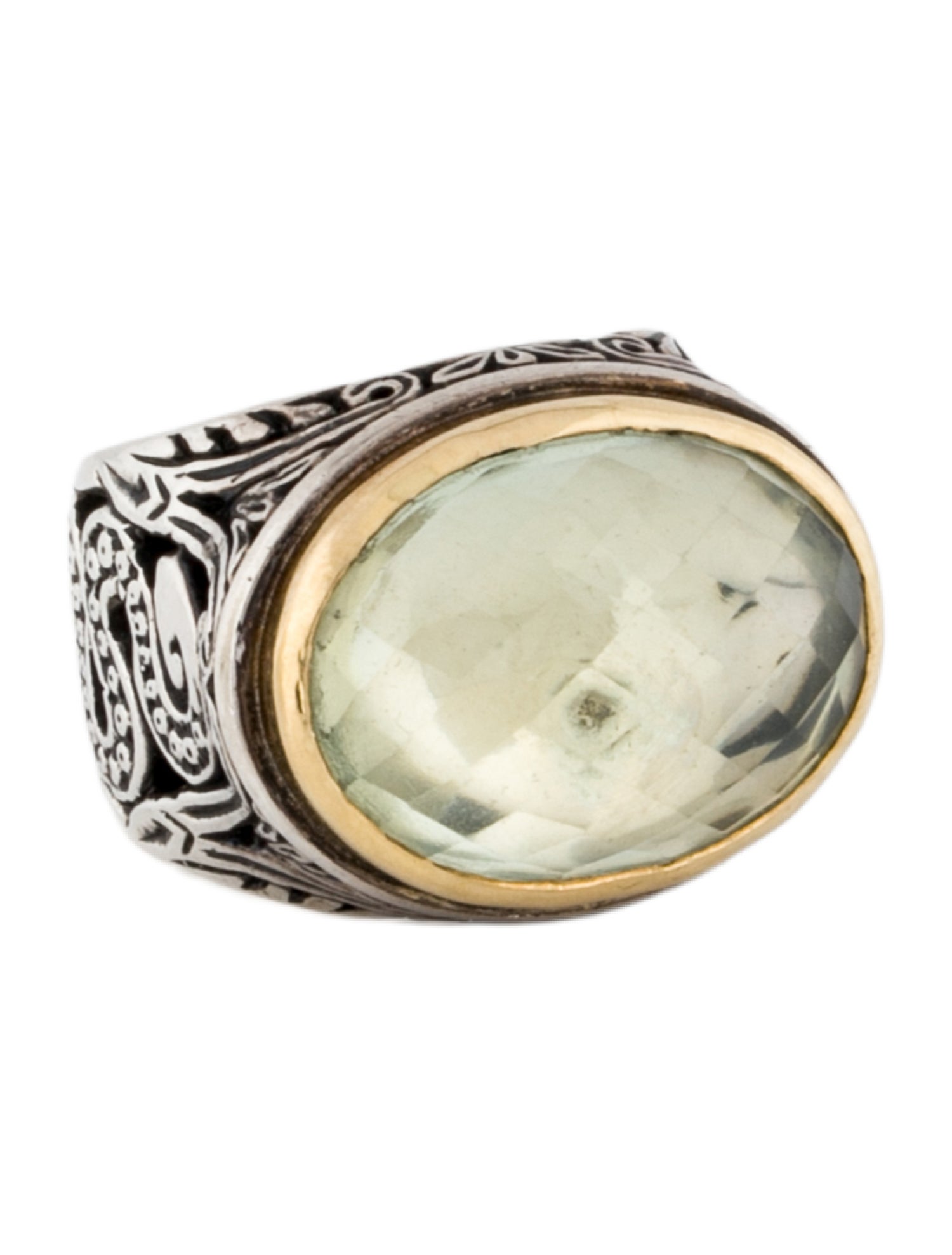 Konstantino Prasiolite Serpent Cocktail Ring