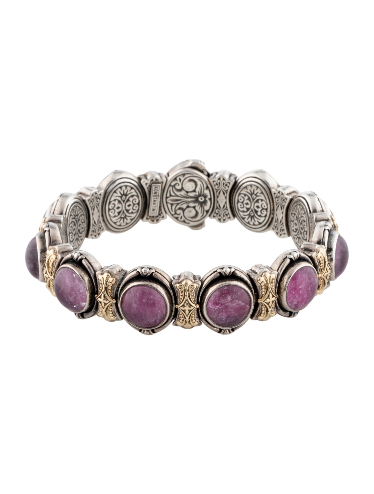 Konstantino Two-Tone Quartz Doublet Link Bracelet