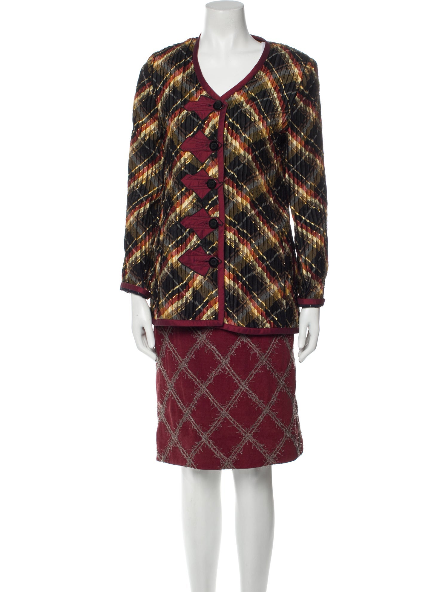 Koos Van Den Akker Vintage 1980's Skirt Suit