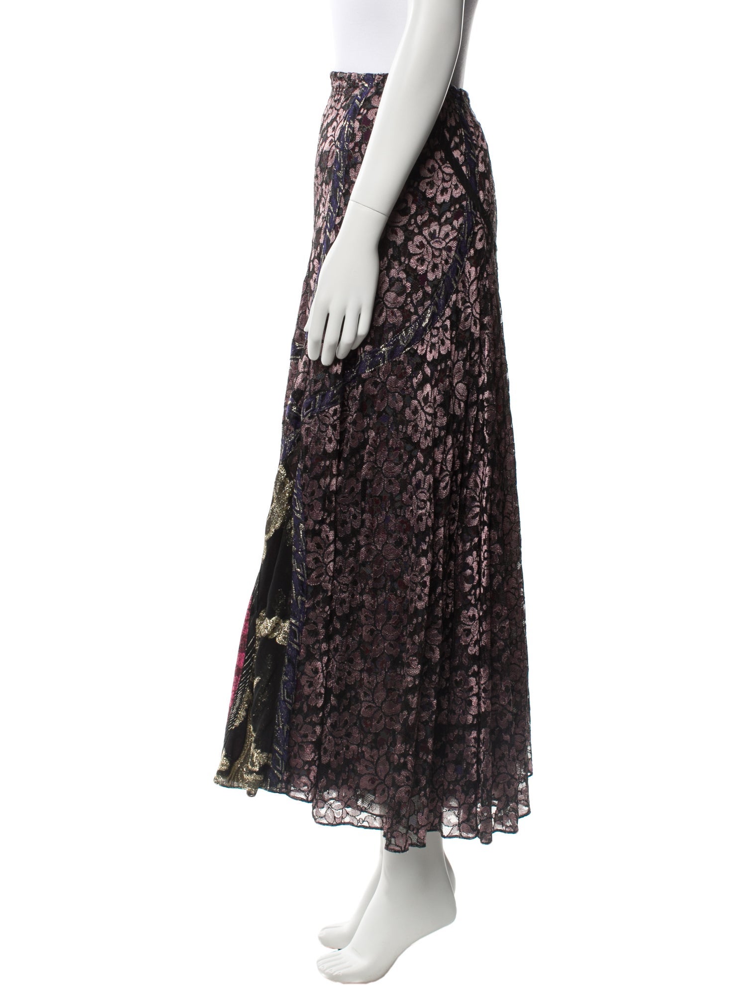 Koos Van Den Akker Floral Print Midi Length Skirt