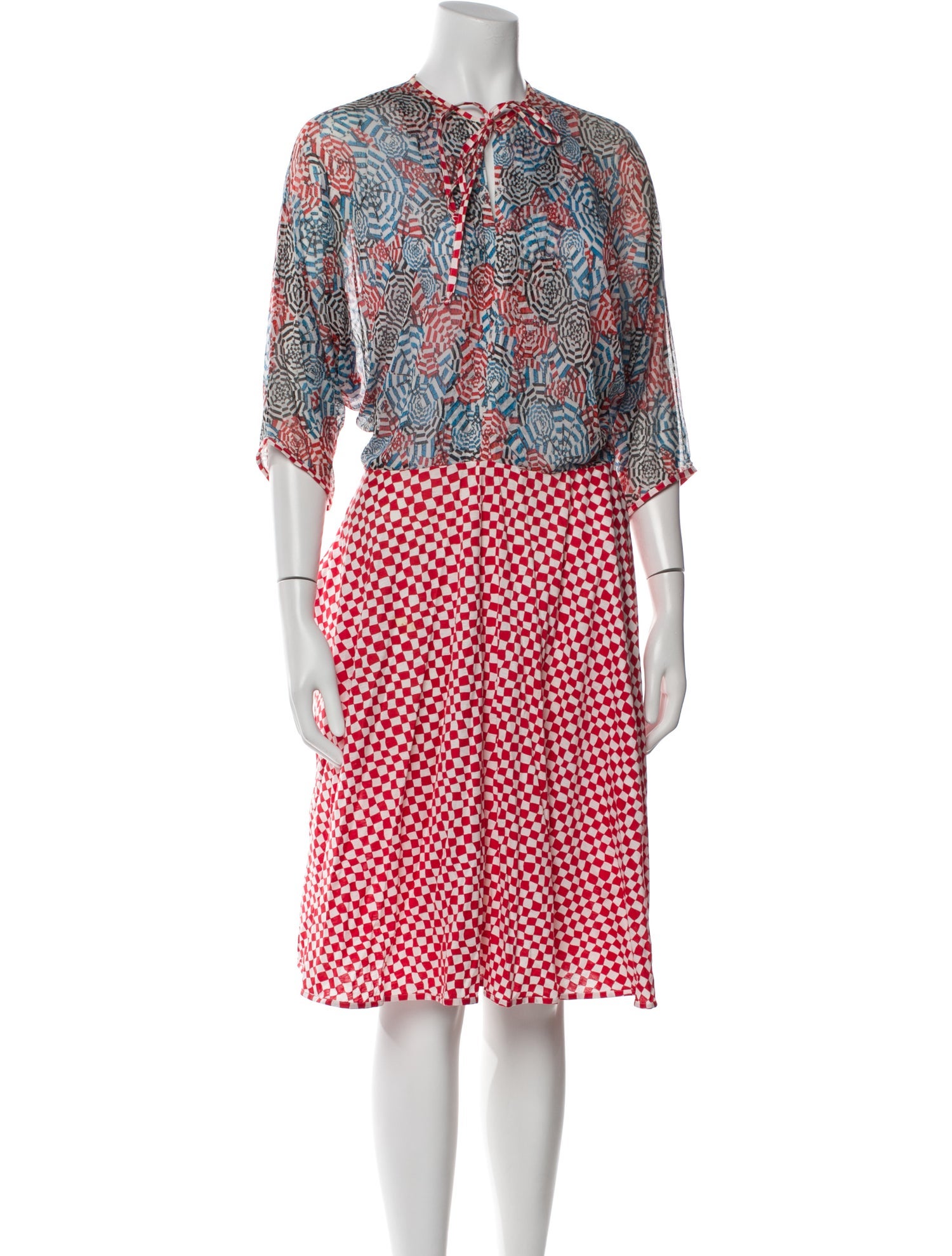 Koos Van Den Akker Printed Midi Length Dress