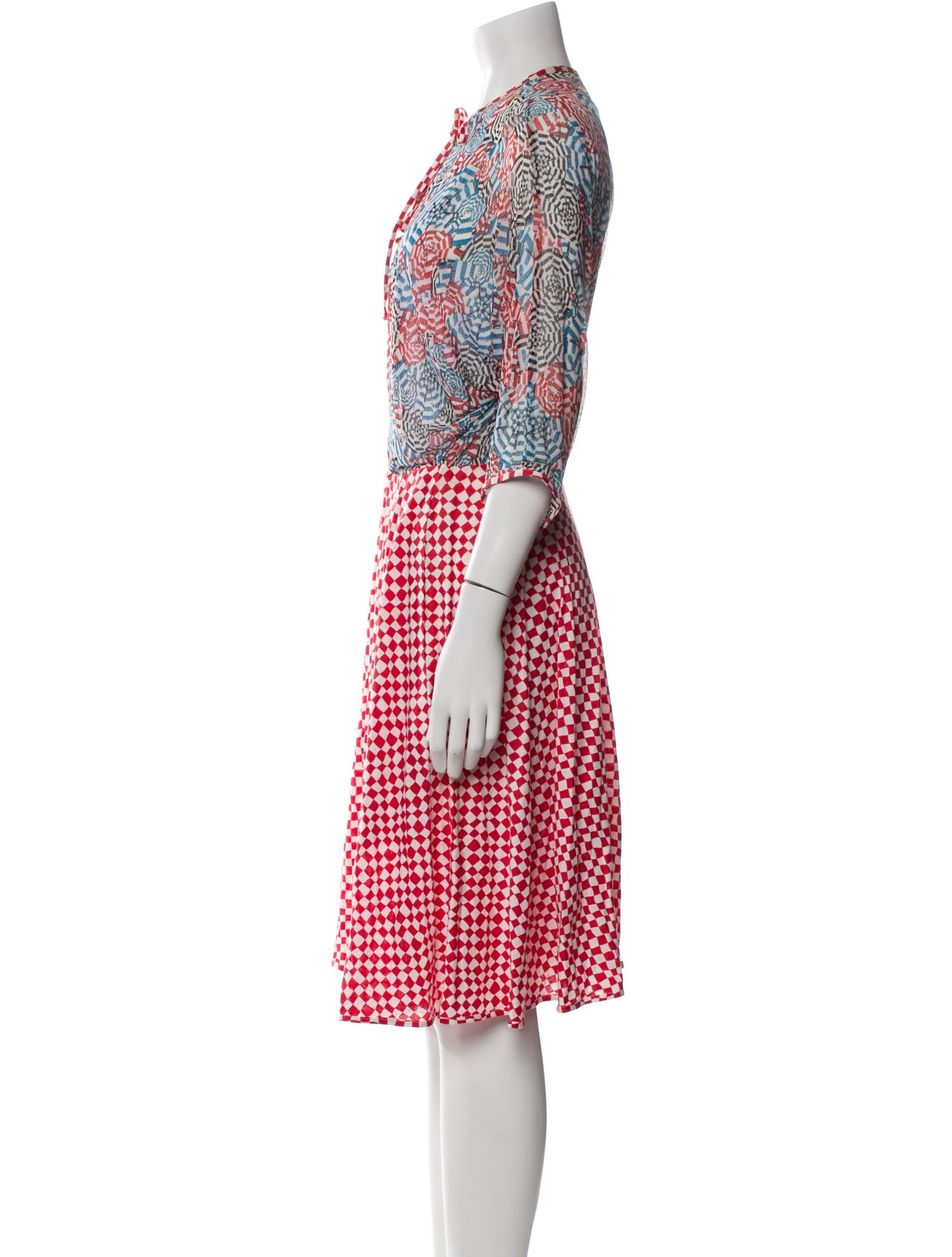 Koos Van Den Akker Printed Midi Length Dress