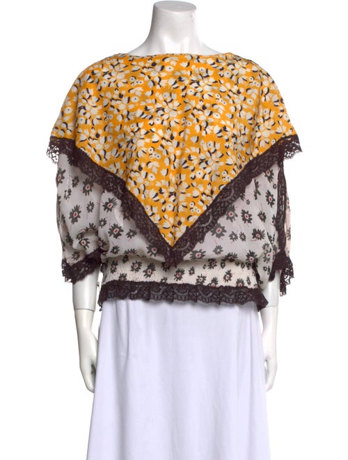 Koos Van Den Akker Printed Bateau Neckline Blouse